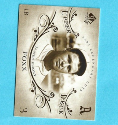 upper deck legendary card sleeves 2005 Upper Deck SP Legendary Cuts Jimmie Foxx Boston Red Sox #39