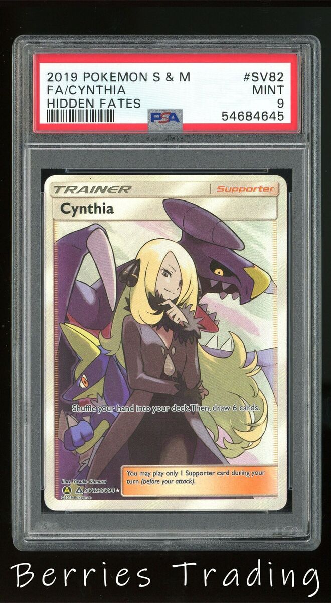 2019 Pokemon Sun & Moon Full Art Cynthia PSA 9 #SV82 SV94 2019 Pokemon Sun & Moon Full Art Cynthia PSA 9 #SV82 SV94
