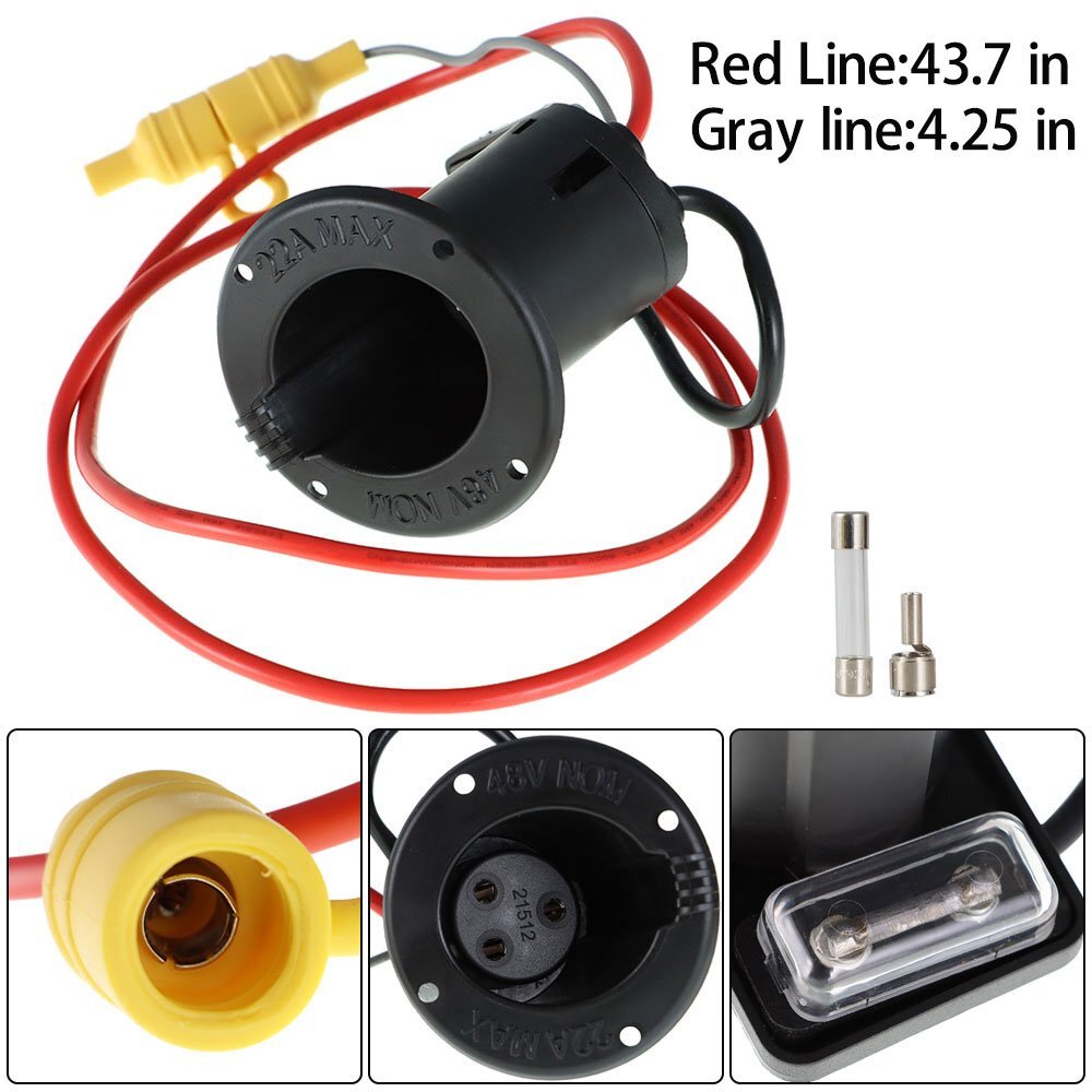 48 Volt Charger Receptacle for Club Car DS Precedent 2000-up |10L0L