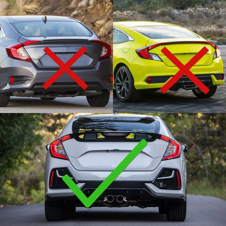 LED Mugen Tail Lights for Honda Civic Hatchback Type R 2016-2021 Rear Lamps - Image 2 of 4