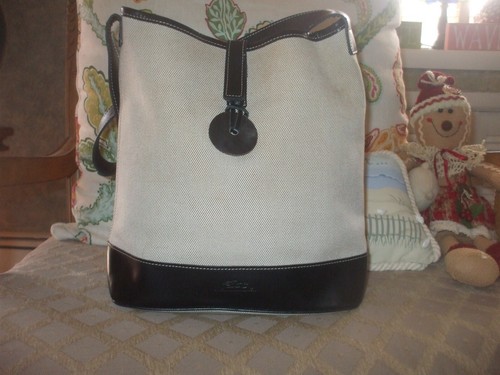 Longchamp Beige Lona \u0026 Cuero Lindo Bolso para el Hombro Shopper Bolsa de  viaje de trabajo | eBay