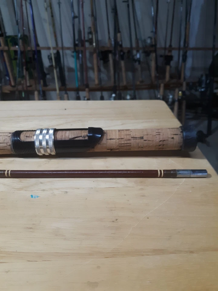 Varilla giratoria de fibra de vidrio vintage HI Horrocks-Ibbotson MOHAWK 5'9", 2 piezas Foto 2 de 4