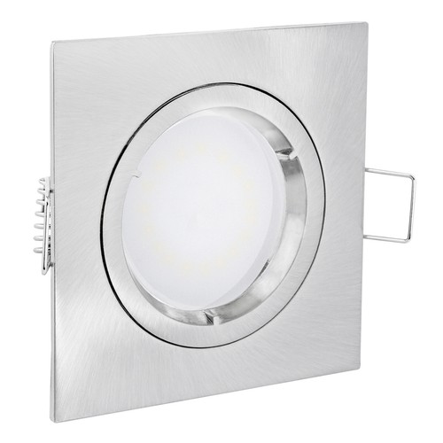 10 Stück LED Einbauspot eckig gebürstet 230V fourSTEP Dim 5W GU10 neutralweiß - Bild 8 von 10