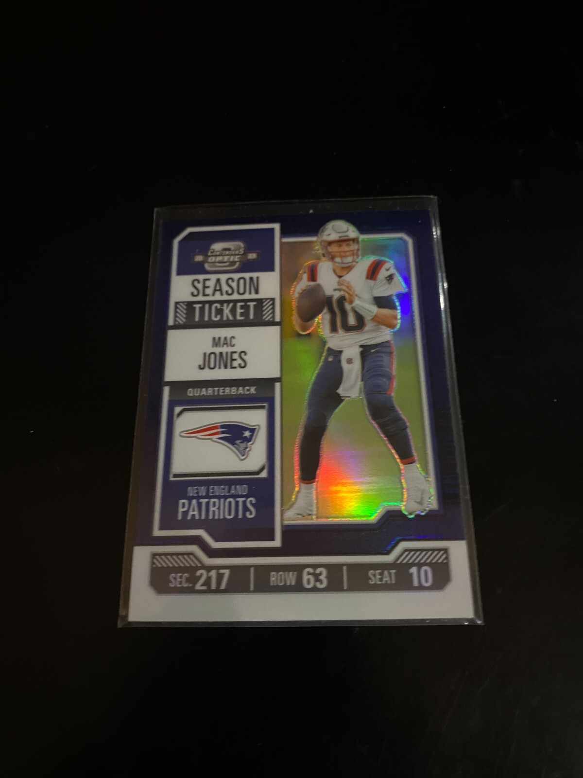 Mac Jones 2023 Optic Contenders Blue Prizm /99 Patriots 38