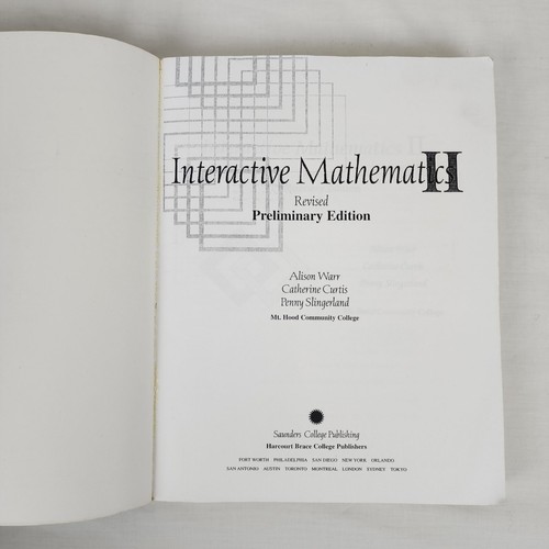 Interactive Mathematics II Revised Preliminary Edition Textbook Homeschool Math - Picture 5 of 10