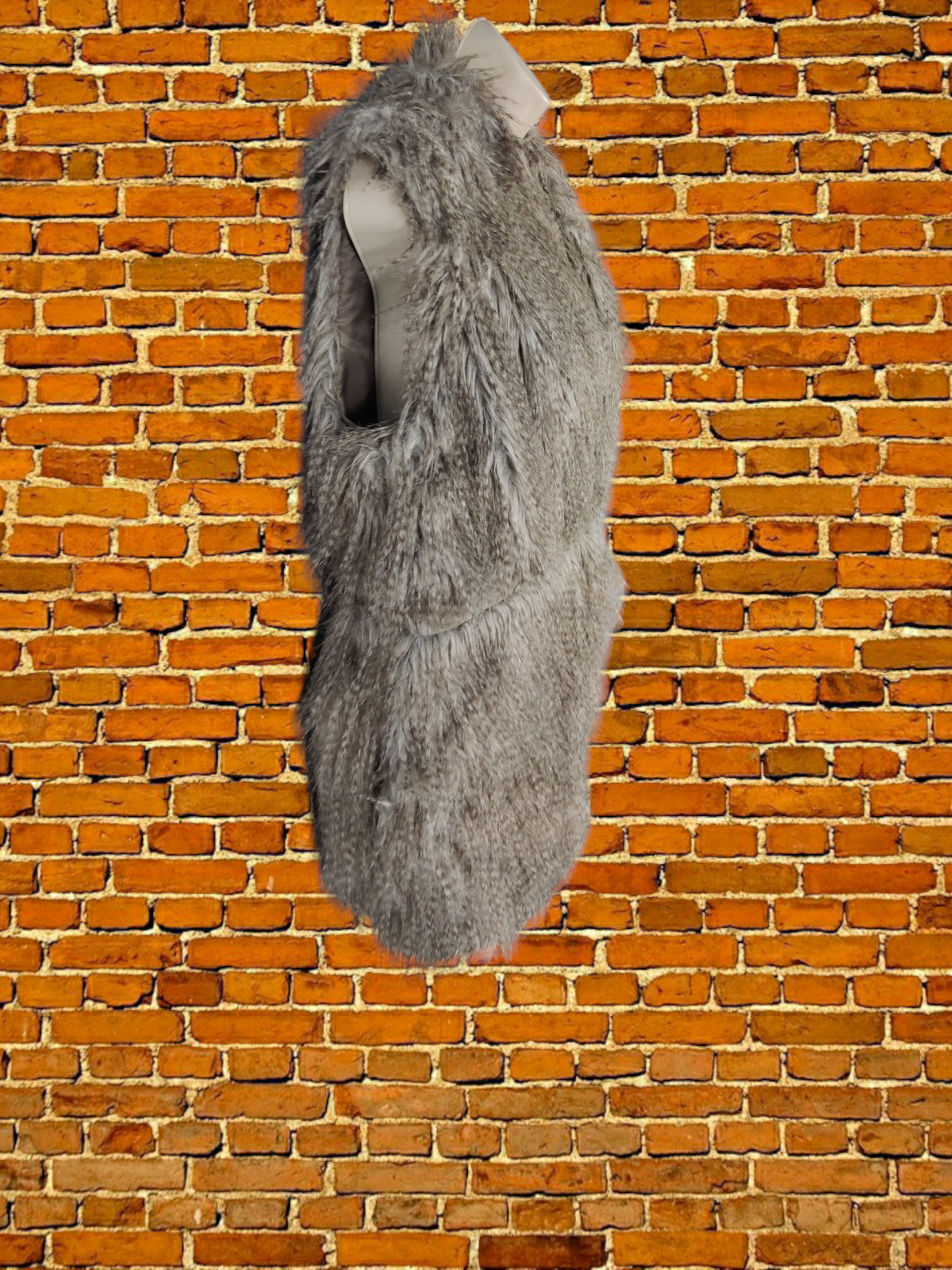 ZARA BASIC SIZE EUR LARGE JACKET GREY FLUFFY GILE… - image 2