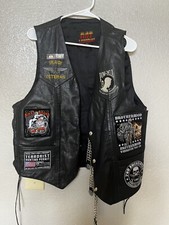 Custom Harley-Davidson Men's Motorcycle Biker Vest w/ Logo Patch / Hot Leathers