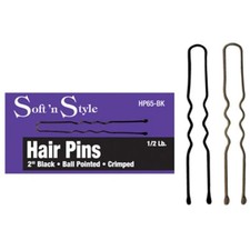 NEW SOFT N STYLE 2" Crimped Bronze Hair Pins 1 lb, 2/Boxes