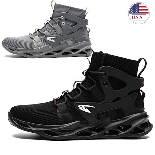 Mens Work Safety Steel Toe Shoes Tennis 