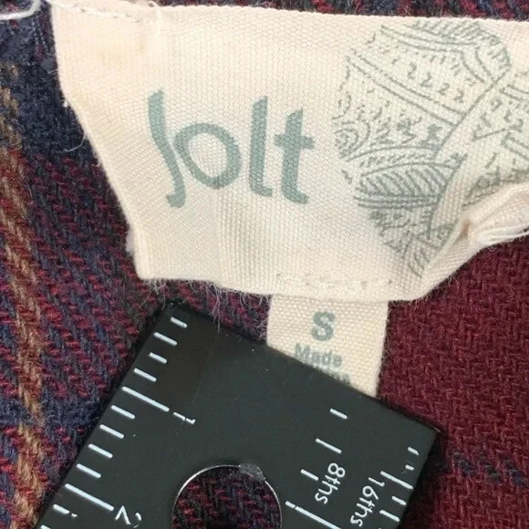 Женская толстовка с капюшоном Jolt небольшого размера Lagenlook клетчатый плащ красная - Изображение 4 из 4