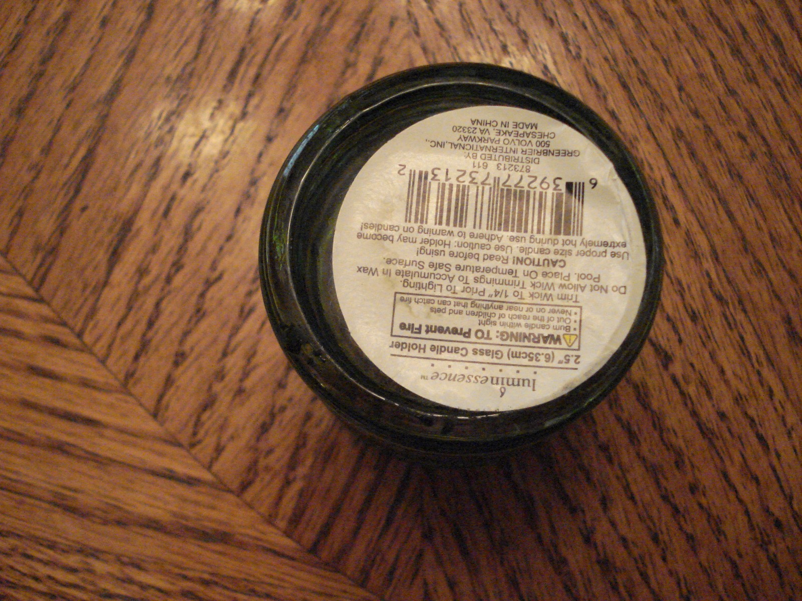 set 2Luminessence Glass Votive Candle Holders Aqua & Green/ Orange