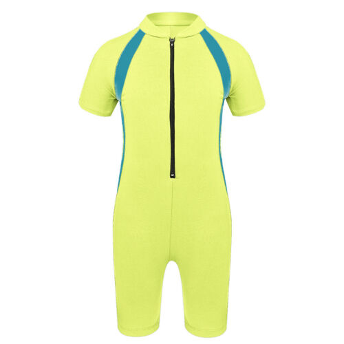 Girls Boyleg Swimming Costumes One-Piece Swimsuit Rash Guard Swimwear Bathing - Picture 63 of 83