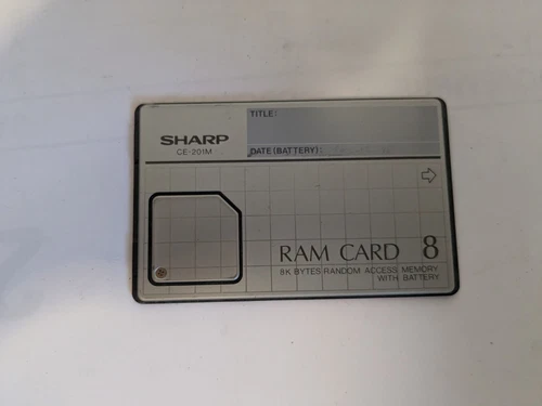 sharp ram card 8 CE 201M pocket computer