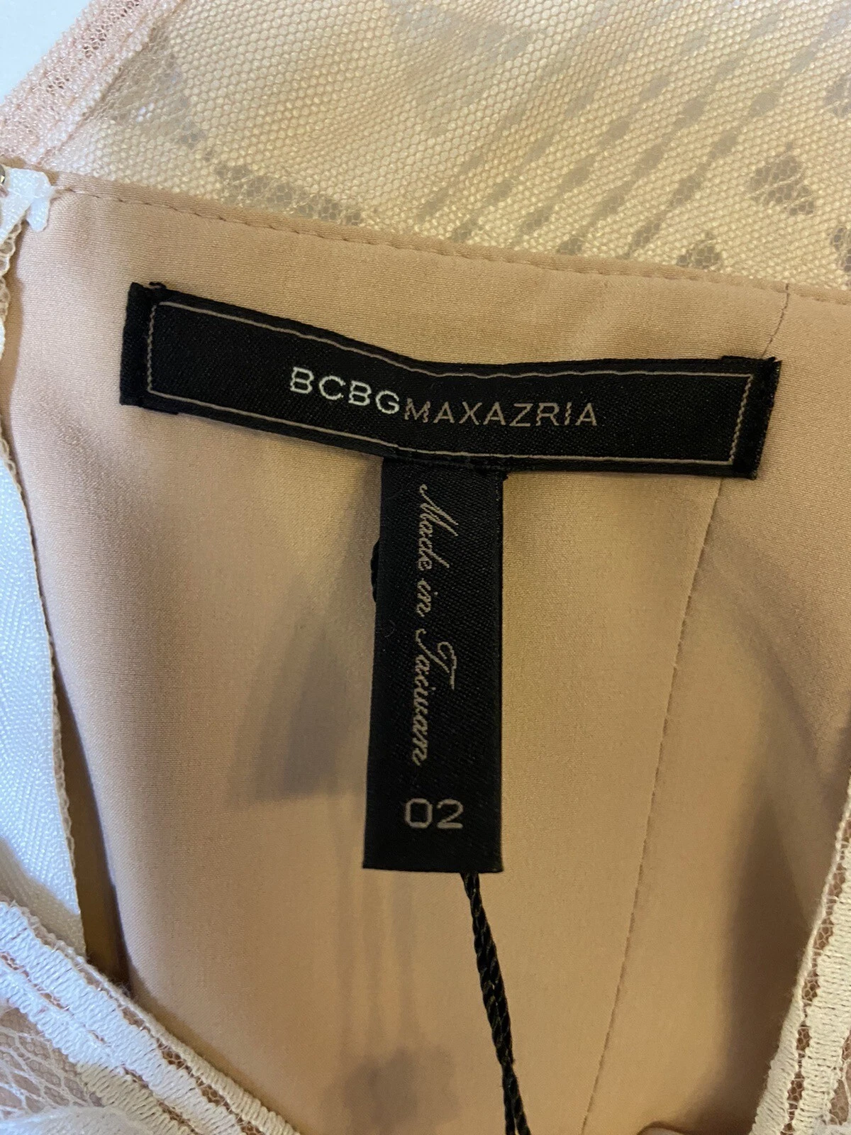 OFF WHITE Nuovo abito BCBGMaxazria Camielle $268 mini senza maniche bianco taglia 2
