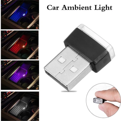 1Pc Mini USB LED Light Colorful Lamp For Auto Car Atmosphere Lamp Bright 5V