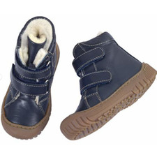 Anna und Paul Krabbelschuhe Leder gefüttert Gummisohle Marine 26 Lederschuhe