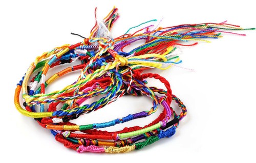 10-50x Colorful FRIENDSHIP BRACELETS Woven Braided Hippie Boho Bracelet Anklet - Picture 14 of 18