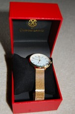 BNIB CHRISTIAN LACROIX QUARTZ WATCH - METALLIC MESH BRACELET STRAP