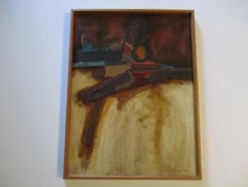 1970'S  PAINTING EXPRESIONIST CHUNKY ABSTRACT  MODERNISM EXPRESSIONISM RODRIGUEZ