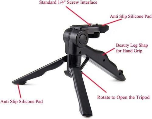 Mini Universal Adjustable Tripod Stand Mount Holder For Gopro Digital Camera DV - Picture 3 of 12