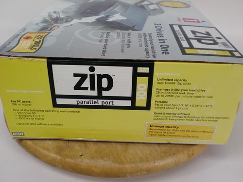 Iomega Zip 100 Z100P2 Drive External w/ AC Adapter & Parallel Cable 0281 - Afbeelding 9 van 10