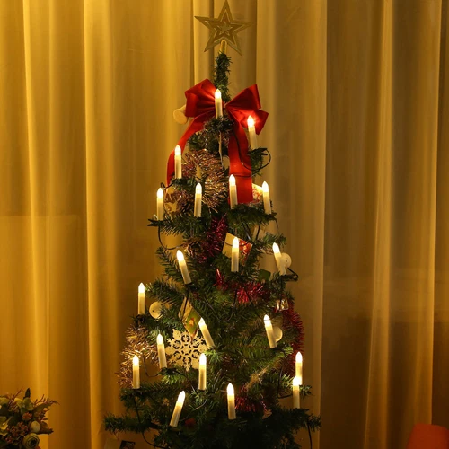 Lichterkette Weihnachtsbaumbeleuchtung 20 LED warm weiß Christbaum-Kerzen Xmas - Bild 4 von 10