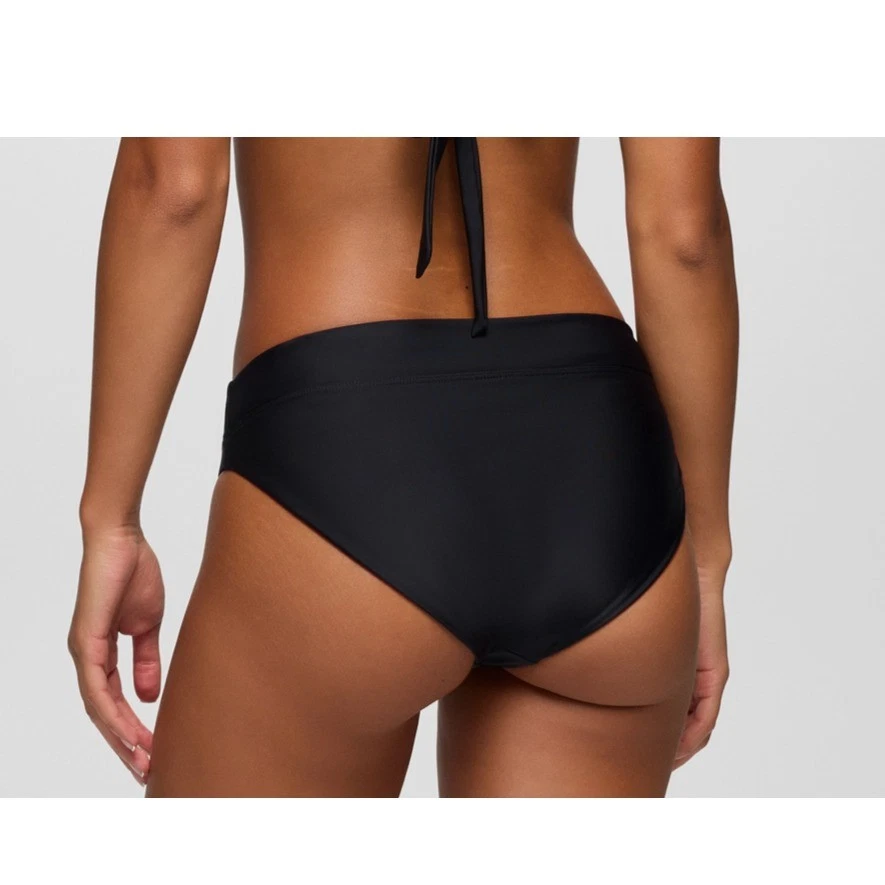 Prana Mujer Medio Verano Onda Parte Inferior Negro Traje de Baño Bikini Parte Inferior Foto 3 de 4