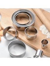 Stainless Steel Circle Set Shapes Random Color Circle Pastry Moulds for Baking
