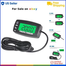 Digital Tach Hour Meter ABS Small Gas Engine Maintenance Timer RPM Gauge