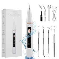 Electric Ultrasonic Tooth Cleaner Tartar Plaque Remover Dental Scaler Tool Kit