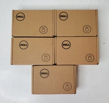 New/OpenBox Lot of 5 Dell MS116-BK Black Wired Optical Mouse