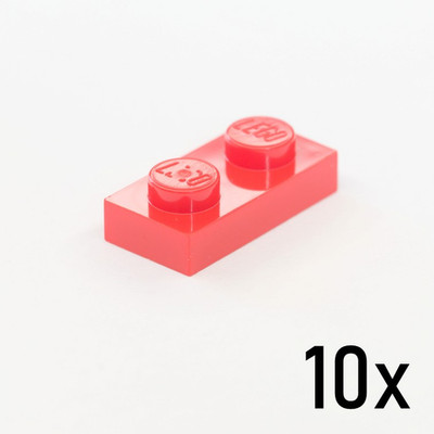 10x LEGO  Platte 1x2 Plate Basic (3023) rot (red) NEU