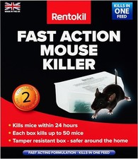 Psf135 Fast Action Mouse Killer Twin Pack Bait Station Indoor Rodent Pest Garden