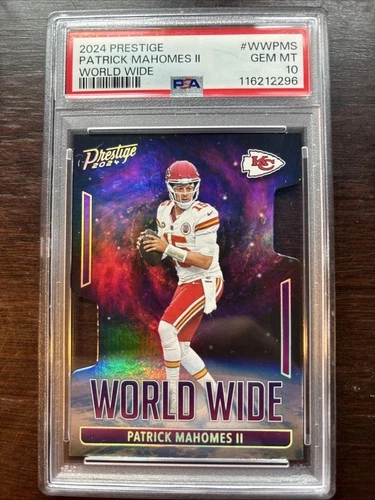 2024 Prestige Patrick Mahomes II World Wide CASE HIT SSP #WWPMS PSA 10