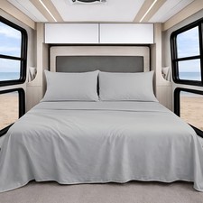 Shreem Linen Luxury 4 Piece Microfiber Rv Sheet Set Deep Pocket Fits Up To 10