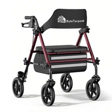 ByteTecpeak R4 foldable lightweight rollator with seat, brakes  bag, 4-wheel