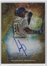 2022 Bowman Inception Gold Foil 43/50 Hedbert Perez #PPA-HP Auto 04at