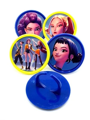 BLUE FOX BAKING KPop Demon Hunters Party Supplies Cupcake Toppers Rings Cake Decorations - 12 pk