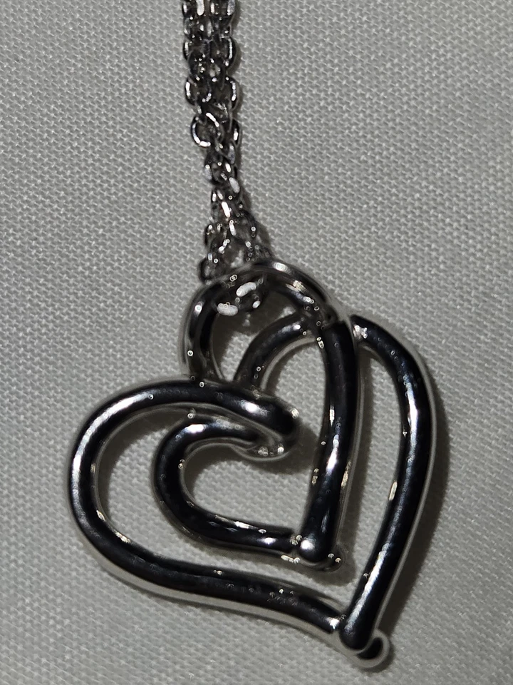 Hallmark Diamonds Heart Necklace 1.15 ct tw Sterling Silver - Image 2 of 4