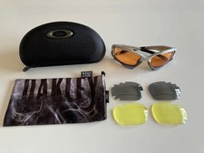 Occhiali da sole Oakley Jawbone argento con lenti di ricambio gialle arancioni set