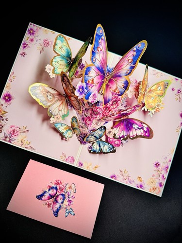 3D Pop-Up Karte Geburtstag Valentinstag Frauentag Muttertag Hochzeit Geschenke - Bild 6 von 8
