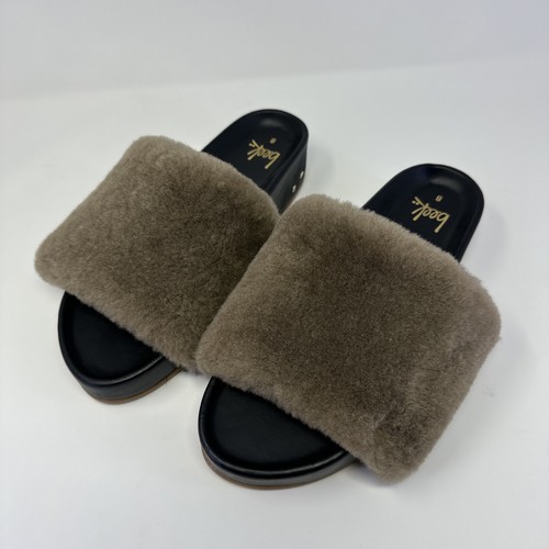 Beek Baza Lammfell Pantolette Sandale bonze/schwarz Gr. 8 weich bequem top - Bild 2 von 19