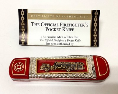 New in NO CASE FRANKLIN MINT Firefighter's Pocket Knife