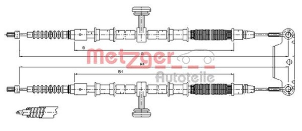 Metzger Autoteile Bremsseil Seilzug Feststellbremse 11.5944 FüR Vectra Opel CC-image
