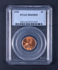 1955 Lincoln Memorial Small Cent Copper PCGS MS65 RD WB567