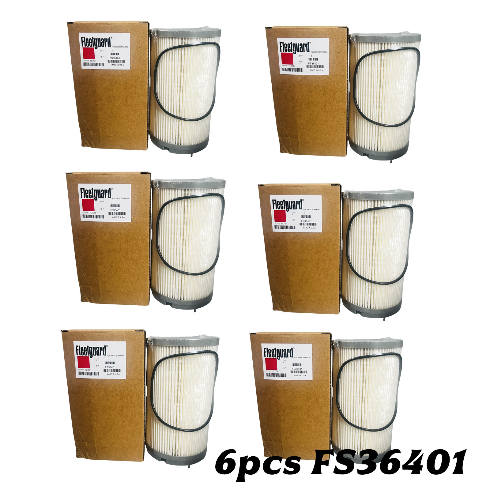 6X Fleetguard FS36401 Fuel/Water Separator Replace P557004,K37-1004,PF9928 New