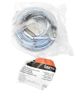 Keson Surveyor Rope 1/4'' x 200' In/Ft White/Black w Red Lettering  Heavy Duty