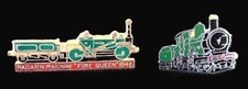 2 West country Railway Badges G.W.R Engine and Padarn Railway "Fire Queen"1848