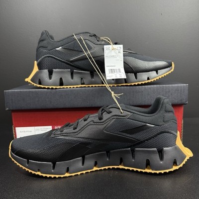 Reebok Zig Dynamica 4 Running Shoes Mens 10.5 Women 12 Black Gum Sneakers