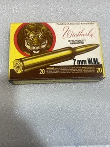 Vintage Weatherby 7mm WM Magnum Empty Cartridge Box